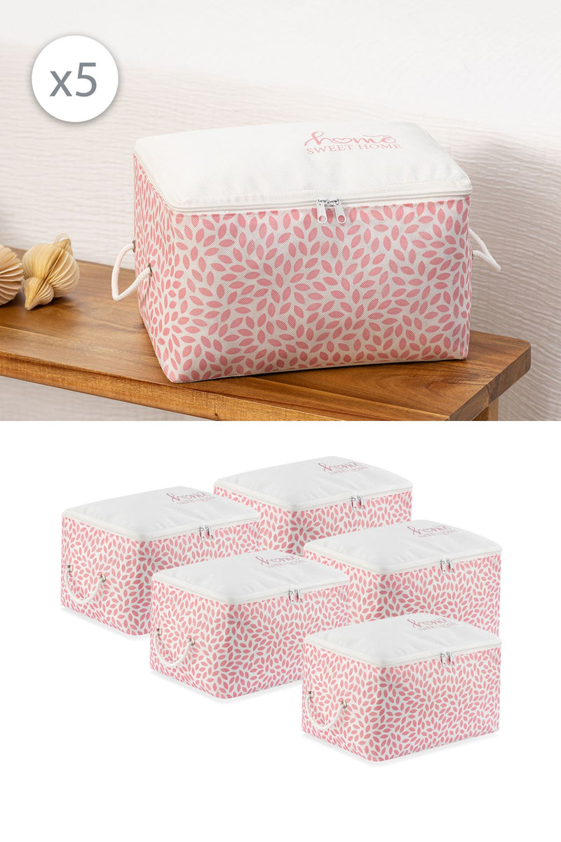 REKHOME 5 Adet Pudra Home Sweet Home Küçük Boy Baza Altı Çorap Valiz Düzenleyici Çeyizlik Organizer Hurç