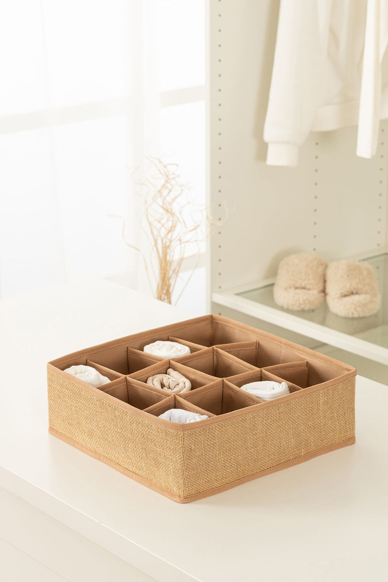 REKHOME 12 Bölmeli Jüt Çocuk Odası Dolap Çekmece Içi Çamaşır Çorap Düzenleyici Petek Akordiyon Organizer