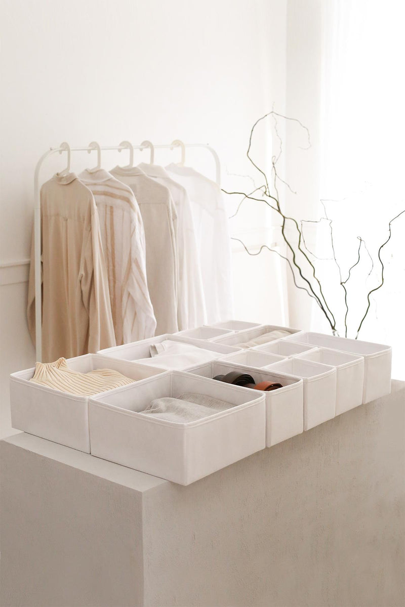 REKHOME 12'li Beyaz Çekmece İçi Düzenleyici Organizer Set