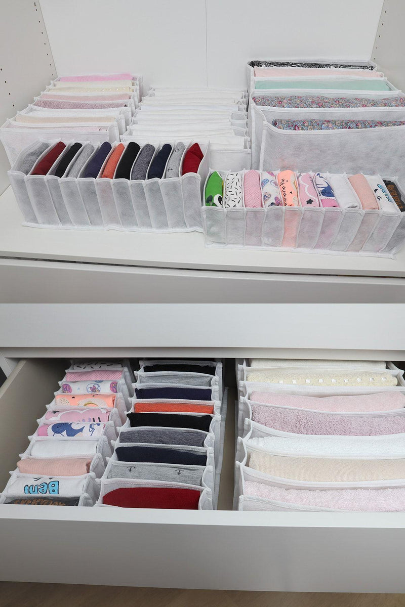 REKHOME 2 Adet 11 Gözlü Çekmece İçi Akordiyon Düzenleyici Organizer MEDIUM