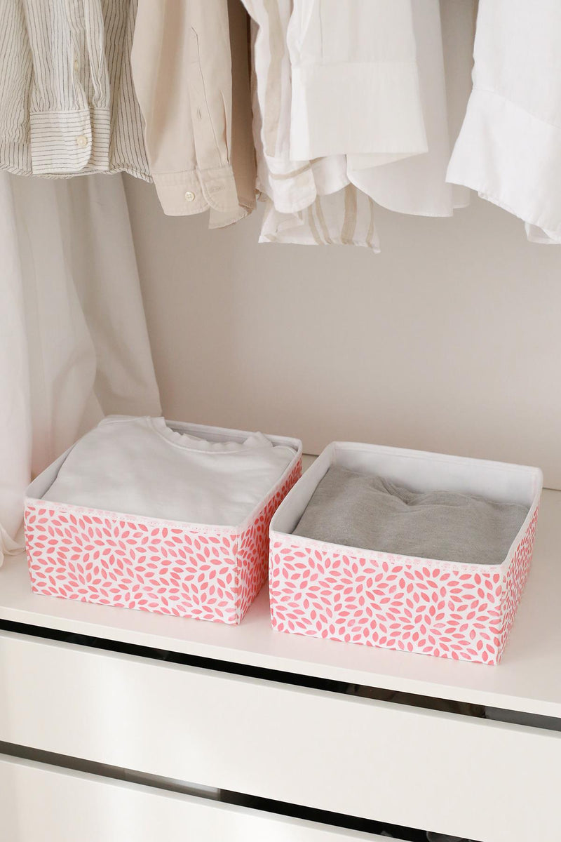 REKHOME 2'li Yaprak Pudra Çocuk Odası Dolap Çekmece Içi Çamaşır Düzenleyici Saklama Kutusu