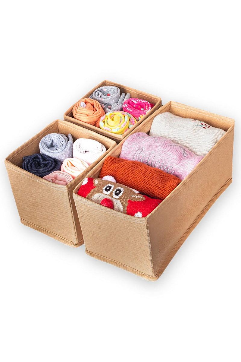 REKHOME 3'lü Bej Çekmece İçi Düzenleyici Organizer Set