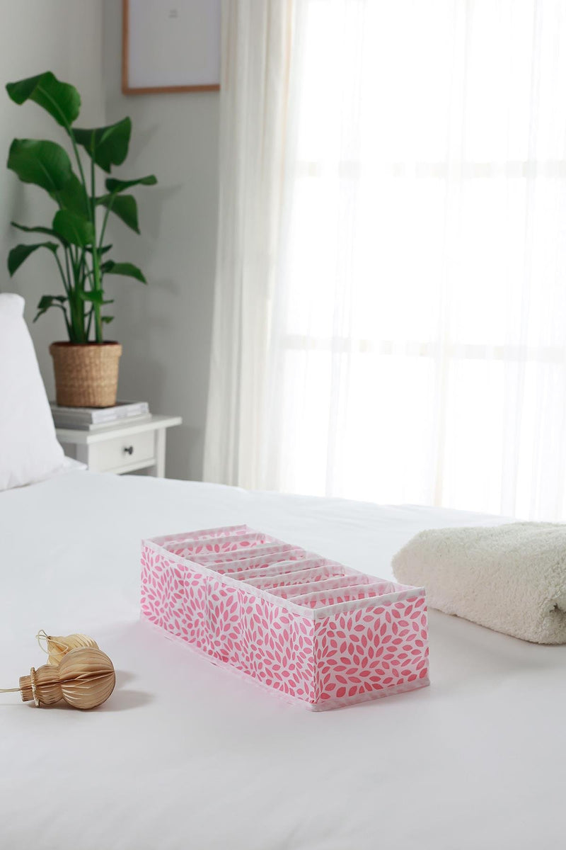 REKHOME 8 Bölmeli Yaprak Pudra Dolap Çekmece İçi Akordiyon Tipi Katlanır Çamaşır Düzenleyici Organizer