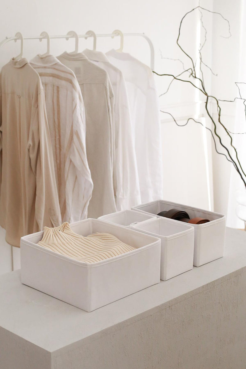 REKHOME Beyaz Çekmece İçi Düzenleyici 4'lü Organizer Set