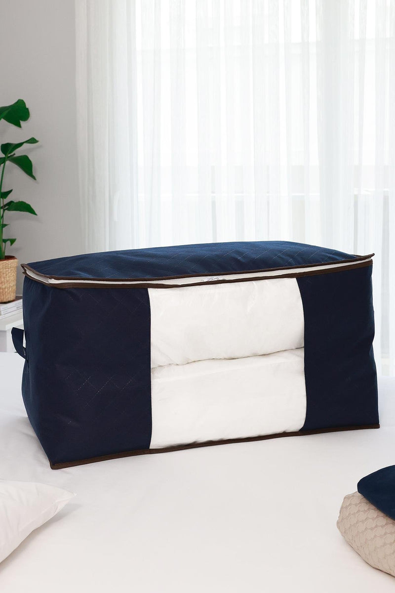 REKHOME Lacivert Büyük Boy Yastık Yorgan Kazak Hurcu / 75x40x40