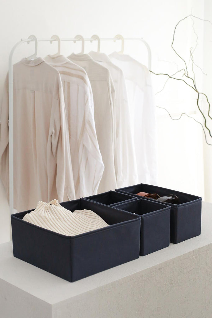 REKHOME Lacivert Çekmece İçi Düzenleyici 4'lü Organizer Set