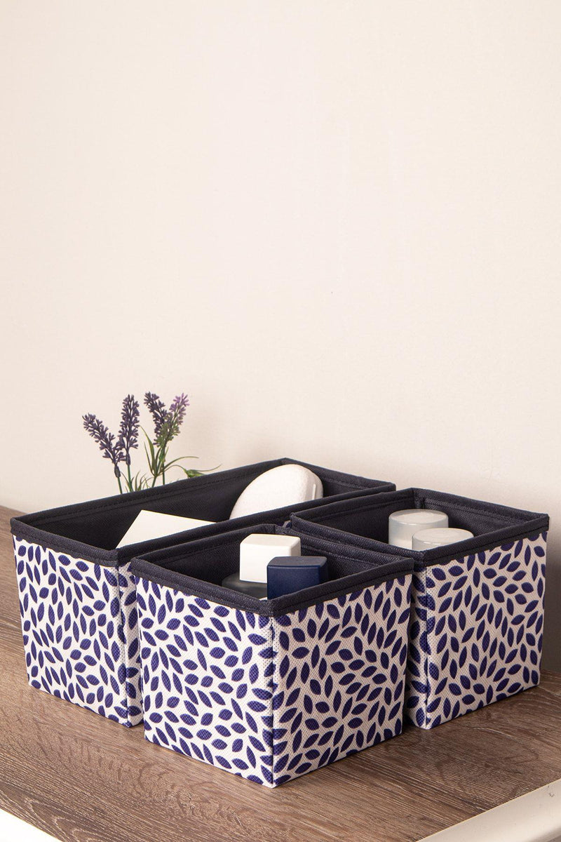 REKHOME Lacivert Yaprak Çekmece İçi Düzenleyici 3'lü Organizer Set