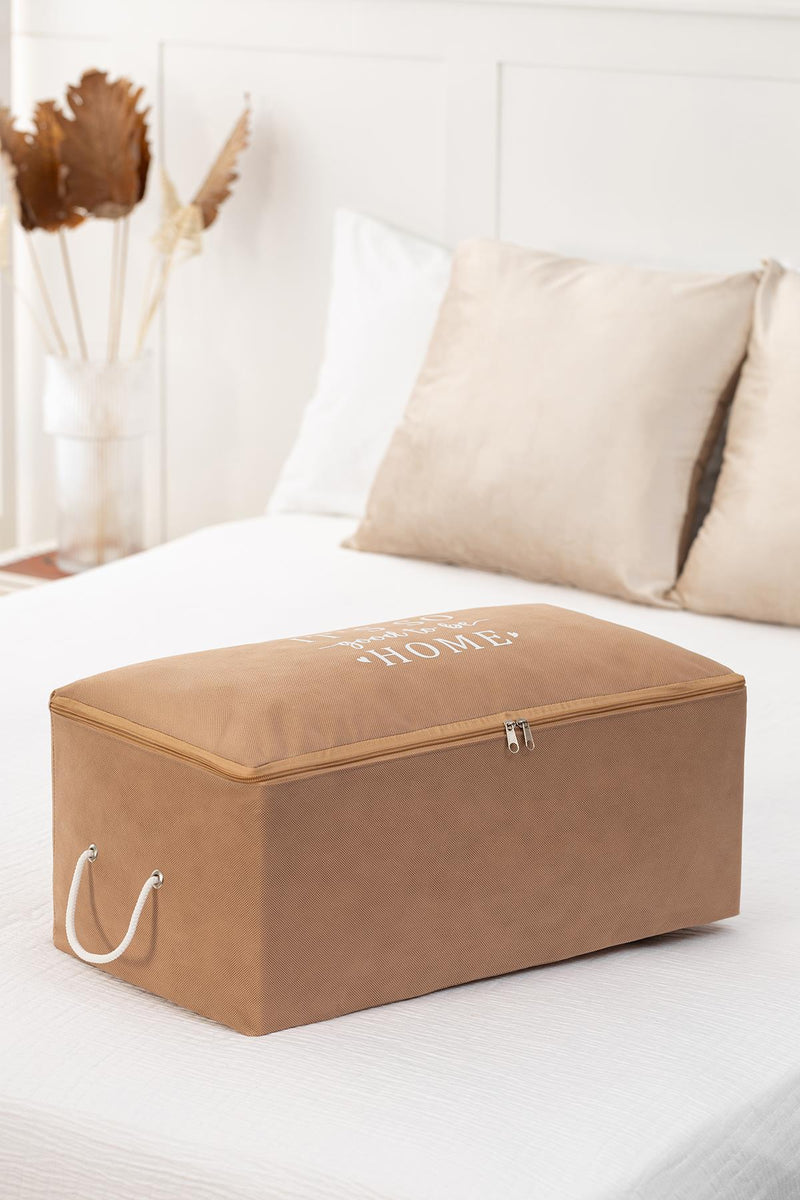 REKHOME Orta Boy Bej Baza Altı Kazak Hurcu / 52x28x21