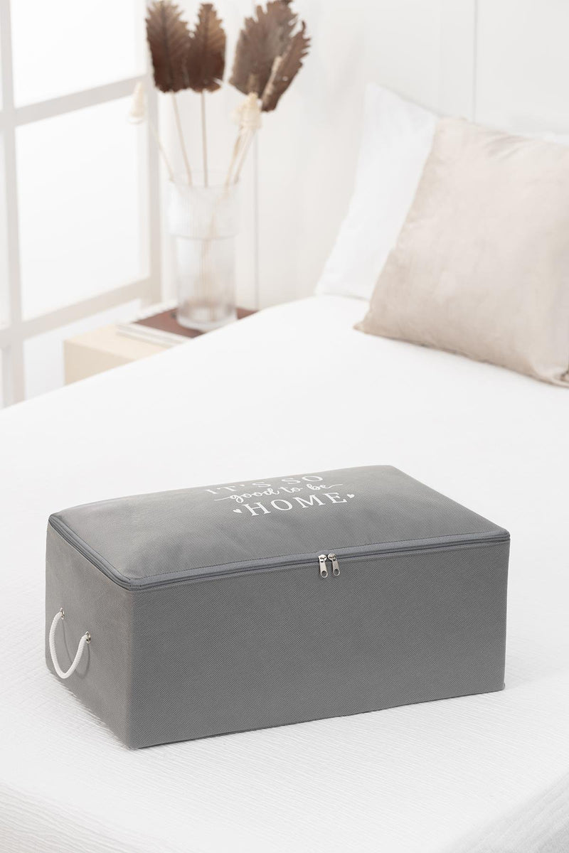 REKHOME Orta Boy Gri Baza Altı Kazak Hurcu / 52x28x21