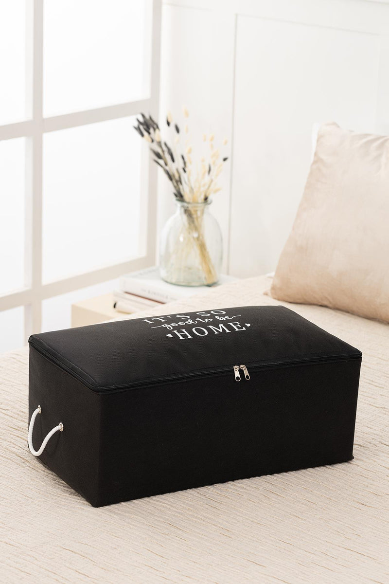 REKHOME Orta Boy Siyah Baza Altı Kazak Hurcu / 52x28x21