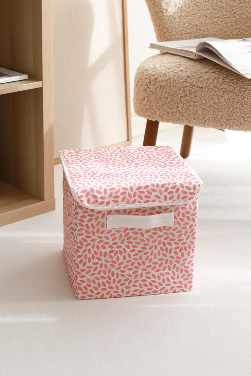 REKHOME Pudra Yapraklı Kapaklı Çocuk Odası Oyuncak Düzenleyici Katlanır Saklama Kutusu Organizer