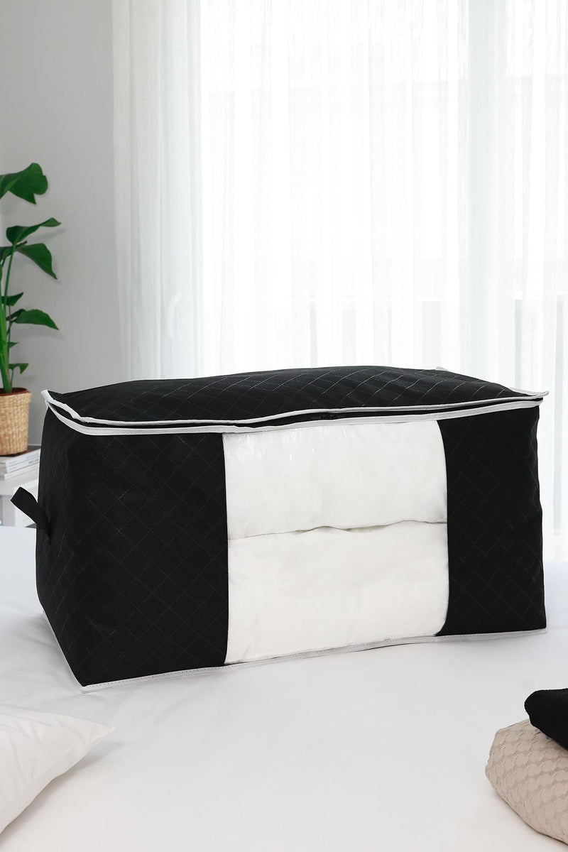 REKHOME Siyah Büyük Boy Yastık Yorgan Kazak Hurcu / 75x40x40